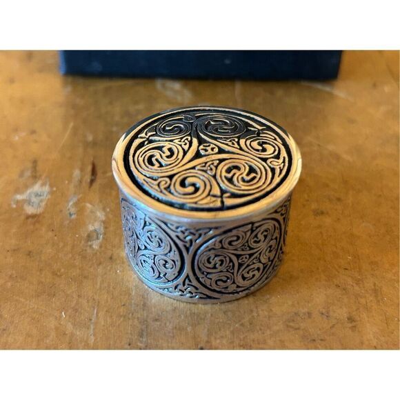 Solid Pewter Ring Box Celtic Design By A.E.Williams (0116) NIOB - Picture 2 of 10